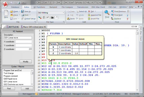 CIMCO Edit 7 NC-Assistant