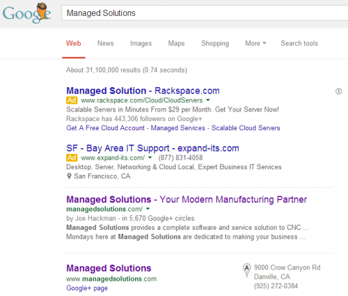 Searching for Managed Solutions