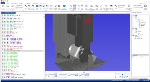 Haas UMC 96-8250E Simulation in CIMCO Editor